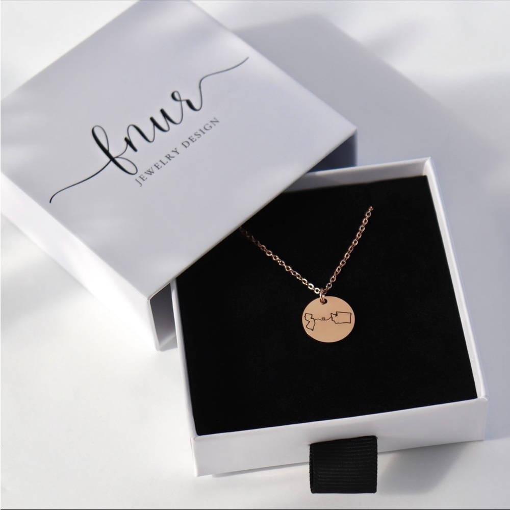 New ✨ Long Distance State Coin Necklace - Picture 7 of 8